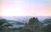 Caspar David Friedrich Morgen im Riesengebirge oil painting artist